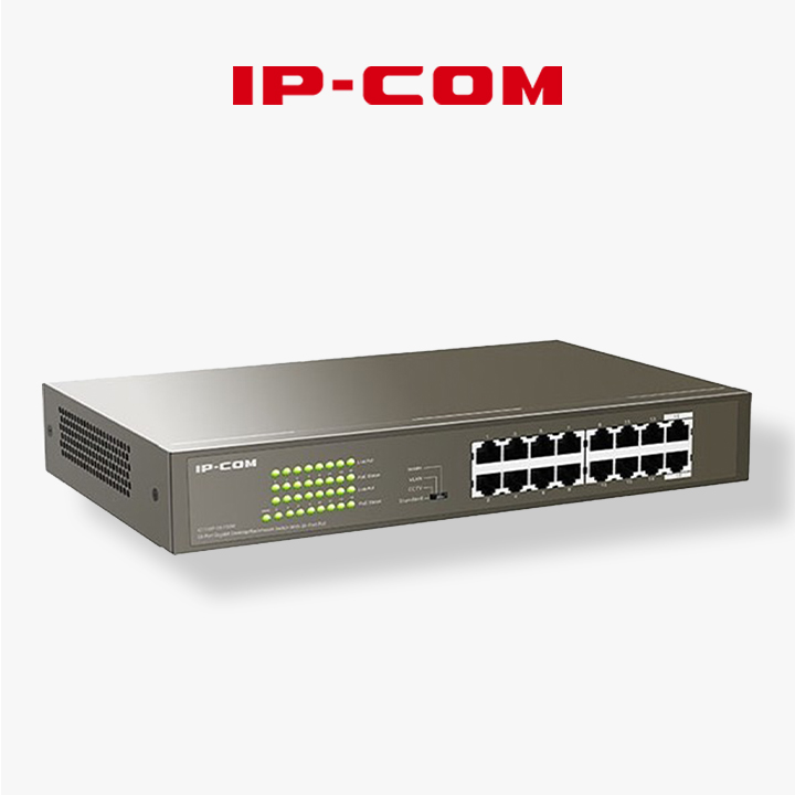 Switch IP COM 16 Port Gigabit PoE Unmanageable | Techniq Maroc